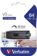 Pendrive 64GB USB 3.0 60/12MB/sec Verbatim V3 fekete-szürke