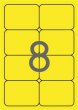 Etikett 99,1x67,7mm színes kerekített sarkú Apli neon sárga 160 etikett/csomag