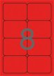 Etikett 99,1x67,7mm színes kerekített sarkú Apli neon piros 160 etikett/csomag