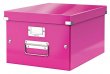 Irattároló doboz A4 lakkfényű Leitz Click&Store rózsaszín