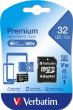 Memóriakártya Micro SDHC 32GB Class 10 adaterrel Verbatim