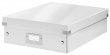 Tároló doboz rendszerező laminált karton M méret Leitz Click&Store fehér