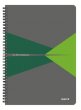 Spirálfüzet A4 kockás 90lap PP borító Leitz Office szürke-zöld