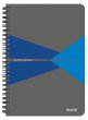 Spirálfüzet A5 kockás 90lap PP borító Leitz Office szürke-kék
