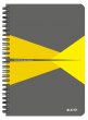 Spirálfüzet A5 vonalas 90lap laminált karton borító Leitz Office szürke-sárga