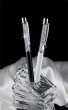 Golyóstoll felül fehér kristályokkal 14cm Swarovski krémfehér