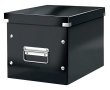 Tároló doboz lakkfényű M méret Leitz Click&Store fekete