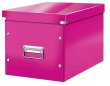 Tároló doboz lakkfényű L méret Leitz Click&Store rózsaszín