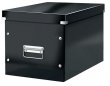 Tároló doboz lakkfényű L méret Leitz Click&Store fekete