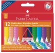 Zsírkréta háromszögletű Faber-Castell Jumbo Grip 12 különböző szín