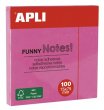 ntapad jegyzettmb 75x75mm 100lap Apli neon rzsaszn