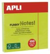 ntapad jegyzettmb 75x75mm 100lap Apli neon zld