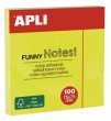 ntapad jegyzettmb 75x75mm 100lap Apli neon srga