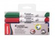 Tábla- és flipchart marker készlet 1-3mm kúpos Kores K-Marker 4 különböző szín