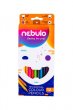 Színes ceruza készlet hatszögletű Nebulo 12 különböző szín