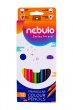 Színes ceruza készlet háromszögletű Nebulo 12 különböző szín
