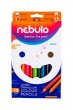 Színes ceruza készlet háromszögletű jumbo Nebulo 12 különböző szín
