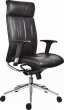 Főnöki szék bőrborítás ezüst színű lábkereszt Chicago 600 Adj fekete