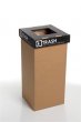 Szelektív hulladékgyűjtő újrahasznosított angol felirat 20l Recobin Mini fekete