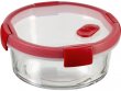 Ételtartó kerek üveg 0,6l Curver Smart Cook piros