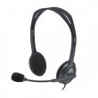 Fejhallgat mikrofonnal vezetkes Logitech H111 fekete