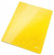 Gyorsfűző laminált karton lakkfényű A4 Leitz Wow sárga