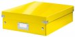 Tároló doboz rendszerező laminált kartonm méret Leitz Click&Store sárga
