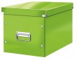 Tároló doboz lakkfényű L méret Leitz Click&Store zöld