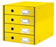 Irattároló laminált karton 4 fiókos Leitz Click&Store sárga