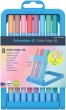 Golyóstoll készlet 0,7mm kupakos Schneider Slider Edge XB Pastel 8 különböző pasztell szín
