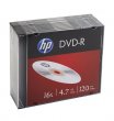 DVD-R lemez 4,7 GB 16x 10db vékony tok Hp