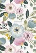 Jegyzetfzet kocks A5 80 lap Shkolyaryk Pastel flowers vegyes