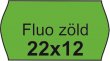 Árazószalag 22x12 FLUO zöld