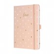 Jegyzetfzet exkluzv 135x203mm vonalas 87 lap kemnyfedeles Sigel Jolie Rose Love