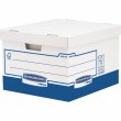 Archiválókonténer karton extra erős nagy Fellowes Bankers Box Basic kék-fehér