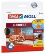 Ajt- s ablaktmt szalag 9mmx6m Tesa tesamoll D profil barna