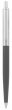 Golyóstoll 0,24mm nyomógombos ezüst színű klip szürke tolltest Zebra 901 kék