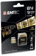 Memóriakártya microSDXC 64GB UHS-I/U3/V30/A2 100/95 MB/s adapter Emtec SpeedIN