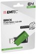 Pendrive 64GB USB 2.0 Emtec C350 Brick zöld