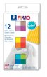 Gyurma készlet 12x25g égethető Fimo Soft Brillant 12 különböző szín