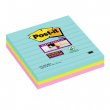 ntapad jegyzettmb vonalas 3x70lap 101x101mm 3M Postit Super Sticky Miami vegyes sznek
