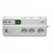 Eloszt 6 aljzat 5V 2,4V 2xUSB tlfeszltsgvdelem 2m APC