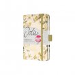 Jegyzetfzet exkluzv 95x150mm vonalas 87lap kemnyfedeles Sigel Jolie Loose Florals Olive