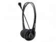 Fejhallgató mikrofonnal vezetékes 3,5mm jack Equip Life fekete
