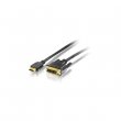 HDMI - DVI-D kábel aranyozott 2m Equip