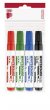 Tábla- és flipchart marker készlet 1-4mm vágott Ico Plan 12 XXL 4 különböző szín
