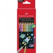 Színes ceruza készlet hatszögletű Faber-Castell 10 különböző metál szín