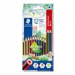 Színes ceruza készlet hatszögletű Staedtler Noris Colour 185 10+2 különböző szín