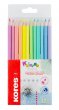 Színes ceruza készlet háromszögletű Kores Kolores Pastel 12 pasztell szín
