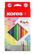 Színes ceruza készlet háromszögletű Kores Kolores Style 15 különböző szín